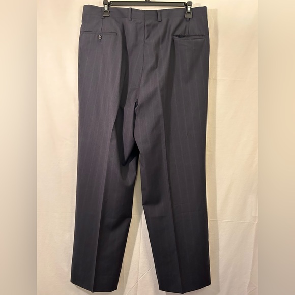 Givers & Hawkes No 1 Savile Row Navy Blue Pinstriped Wool 2pc Suit Sz 44L - Picture 14 of 16